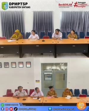 Rapat Evaluasi Bidang PTSP DPMPTSP Kabupaten Sintang Triwulan I 2025
