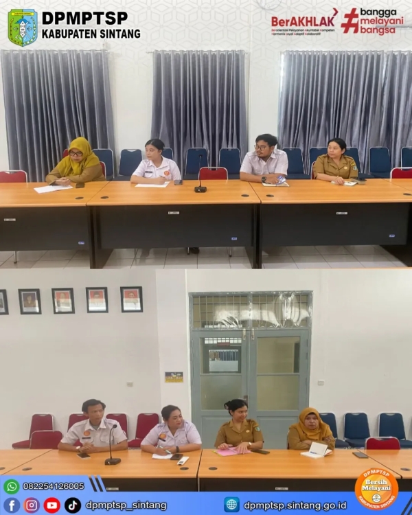 Rapat Evaluasi Bidang PTSP DPMPTSP Kabupaten Sintang Triwulan I 2025