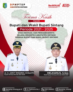 Terima Kasih dan Penghormatan kepada Bupati dan Wakil Bupati Sintang Periode 2021-2025
